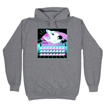 Screaming Retrowave Possum Hoodie