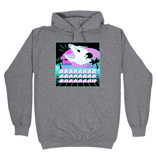 Screaming Retrowave Possum Hoodie