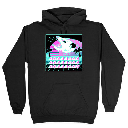 Screaming Retrowave Possum Hoodie
