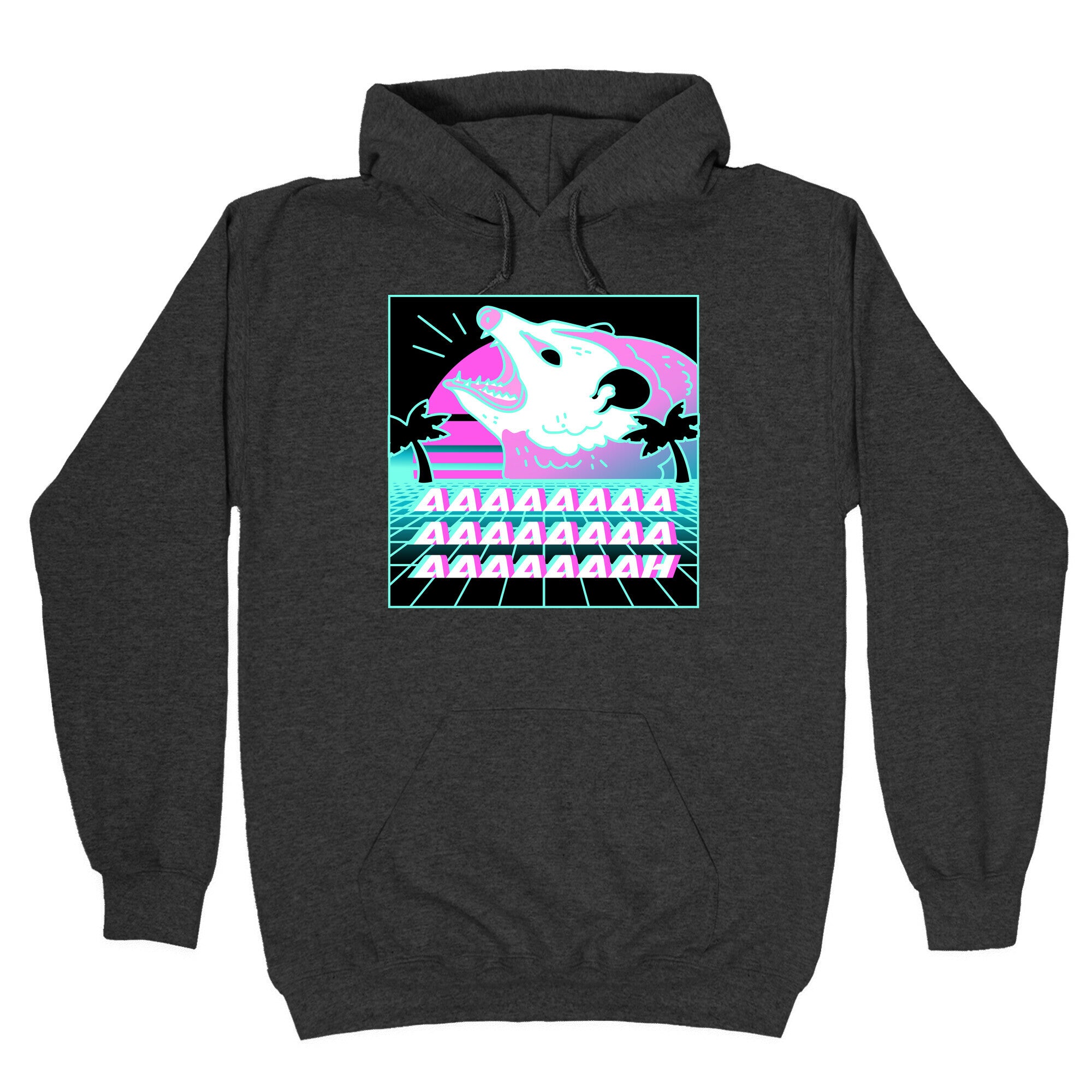Screaming Retrowave Possum Hoodie