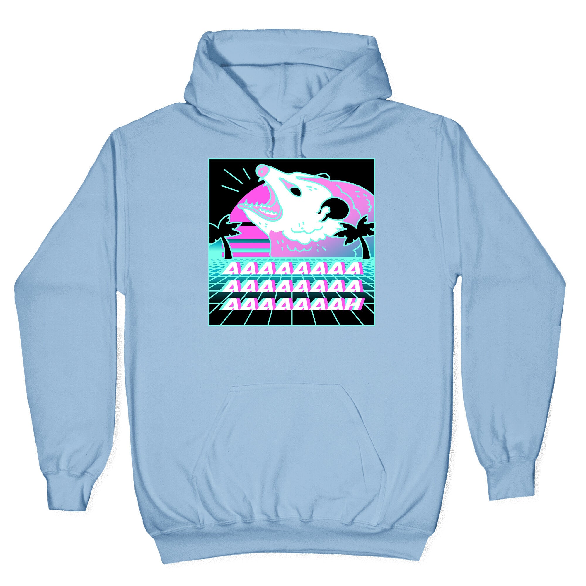 Screaming Retrowave Possum Hoodie
