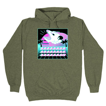 Screaming Retrowave Possum Hoodie