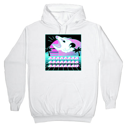 Screaming Retrowave Possum Hoodie