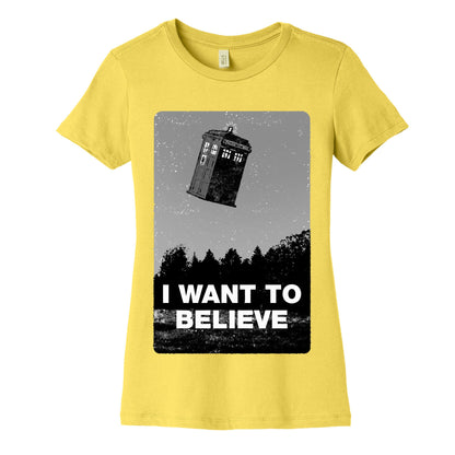 I Want To Believe (doctor who) Women's Cotton Tee