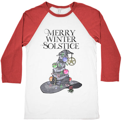 Merry Winter Solstice Baseball Tee