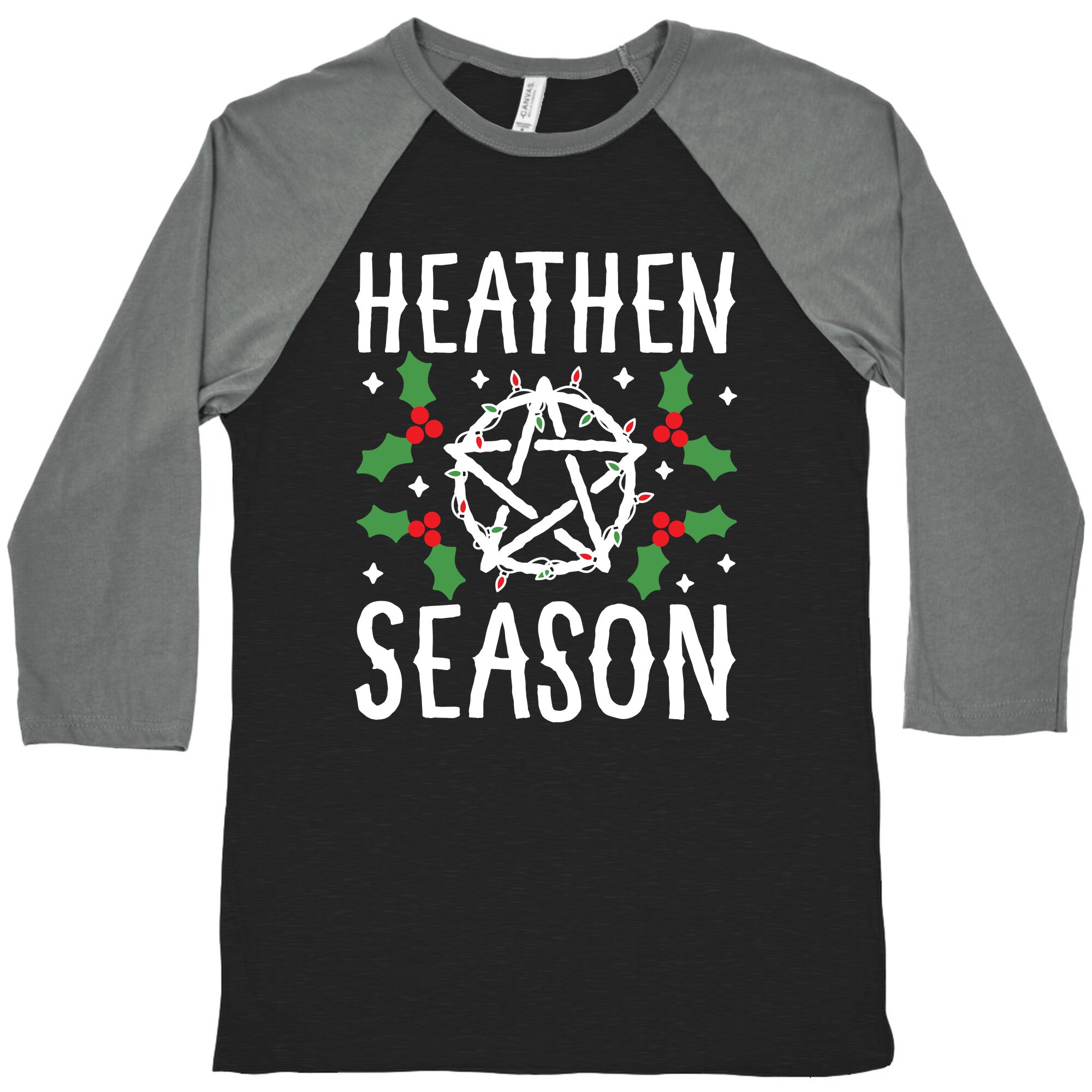 Heathen Season Christmas Baseball Tee