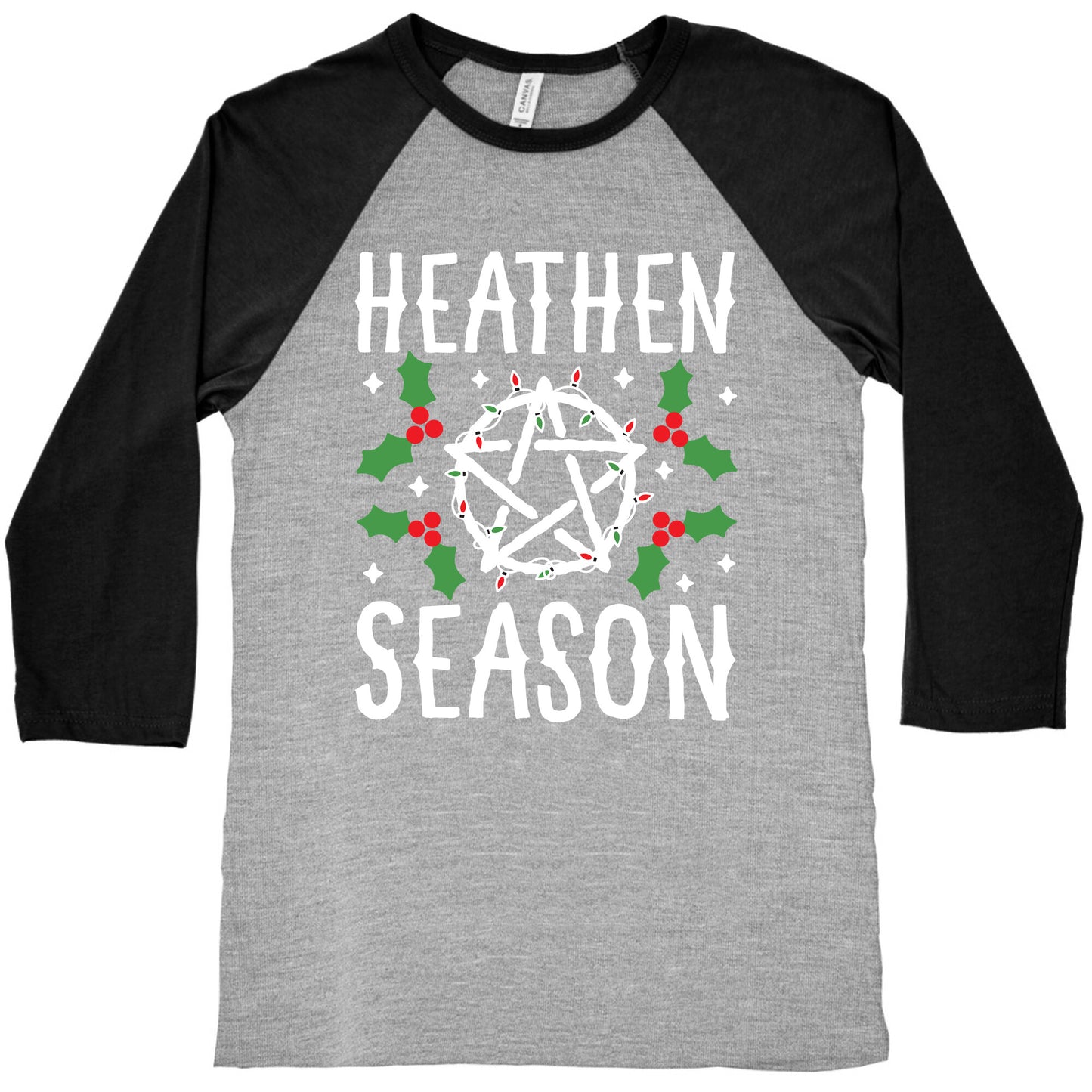 Heathen Season Christmas Baseball Tee