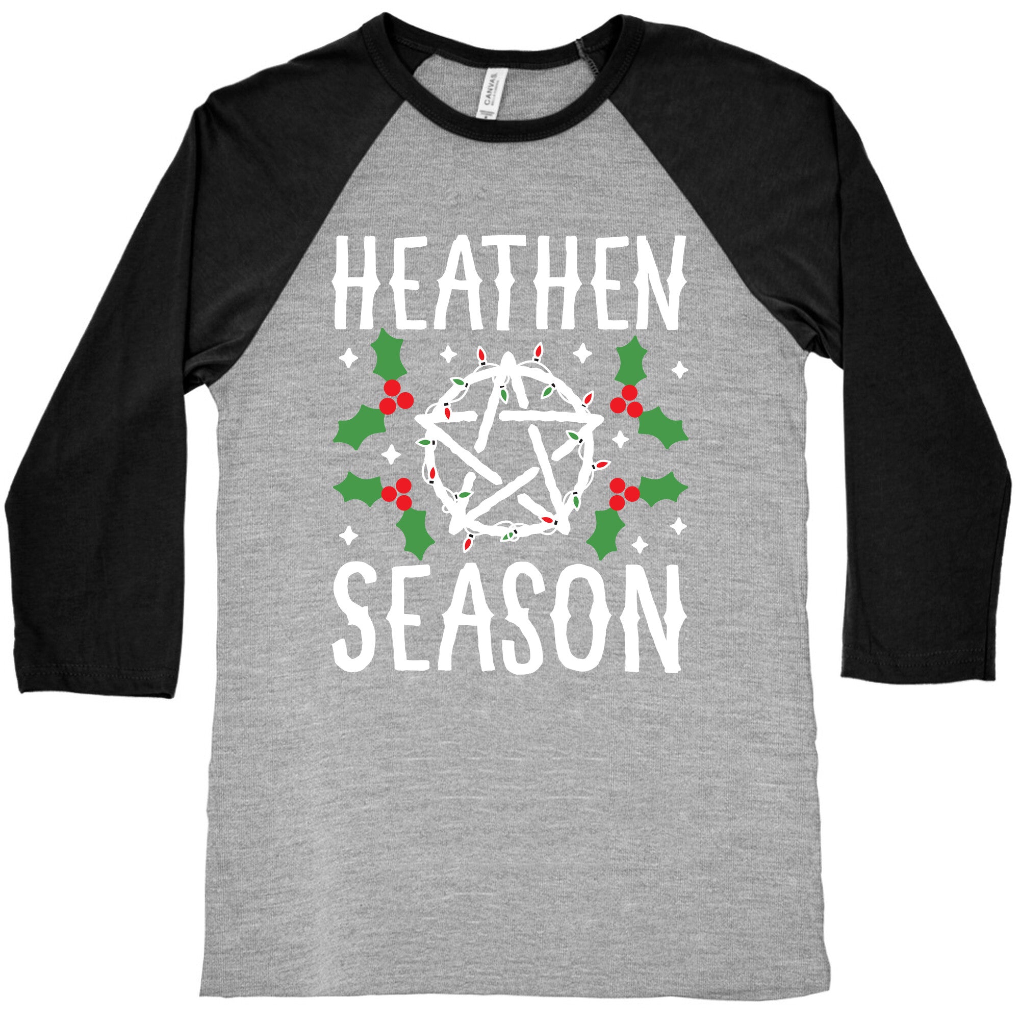 Heathen Season Christmas Baseball Tee
