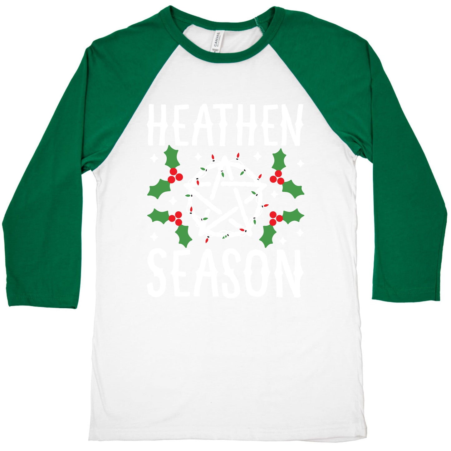 Heathen Season Christmas Baseball Tee