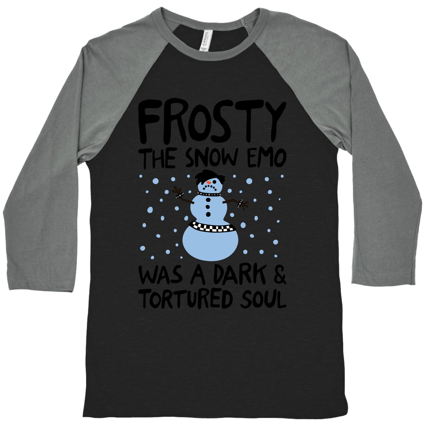 Frosty The Snow Emo Parody Baseball Tee