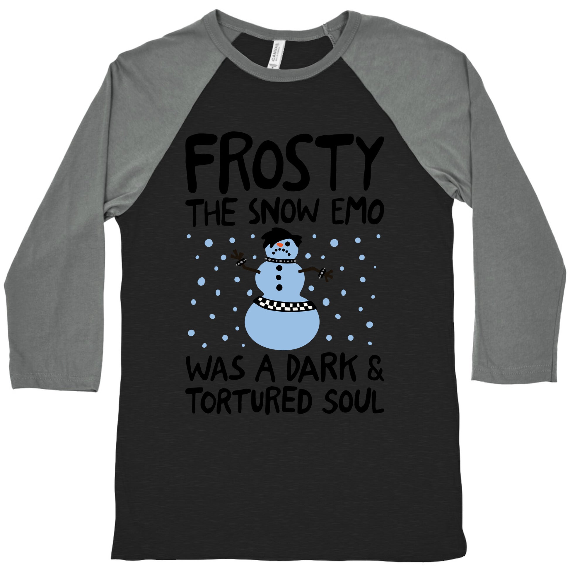 Frosty The Snow Emo Parody Baseball Tee