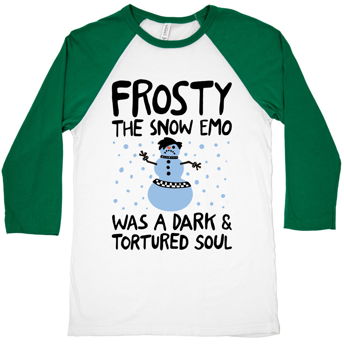 Frosty The Snow Emo Parody Baseball Tee
