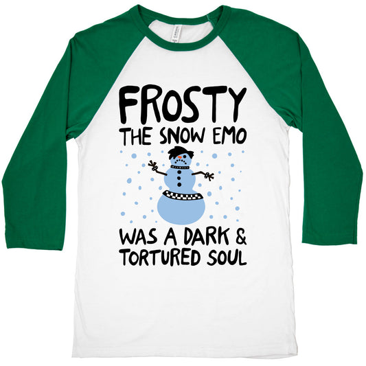Frosty The Snow Emo Parody Baseball Tee