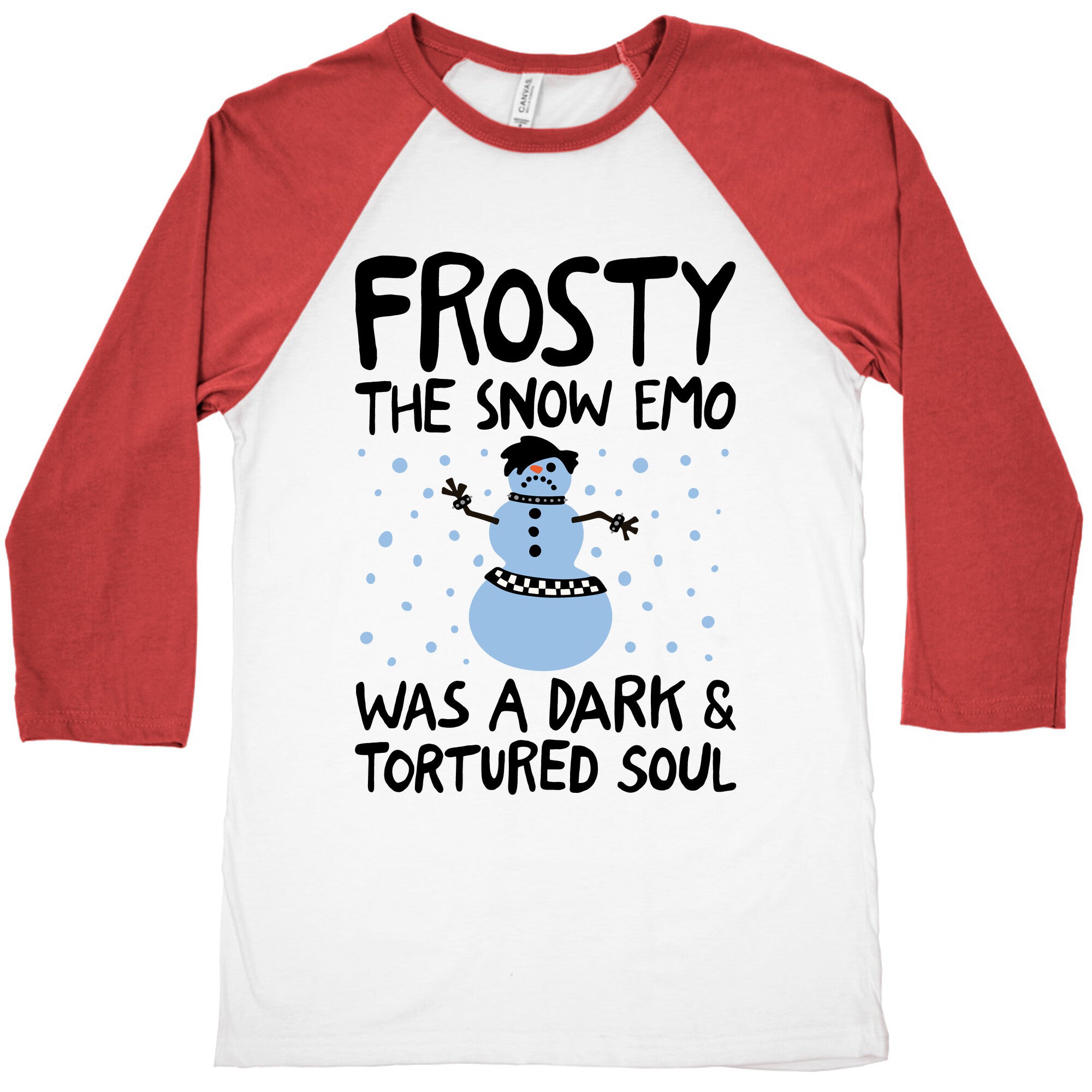 Frosty The Snow Emo Parody Baseball Tee
