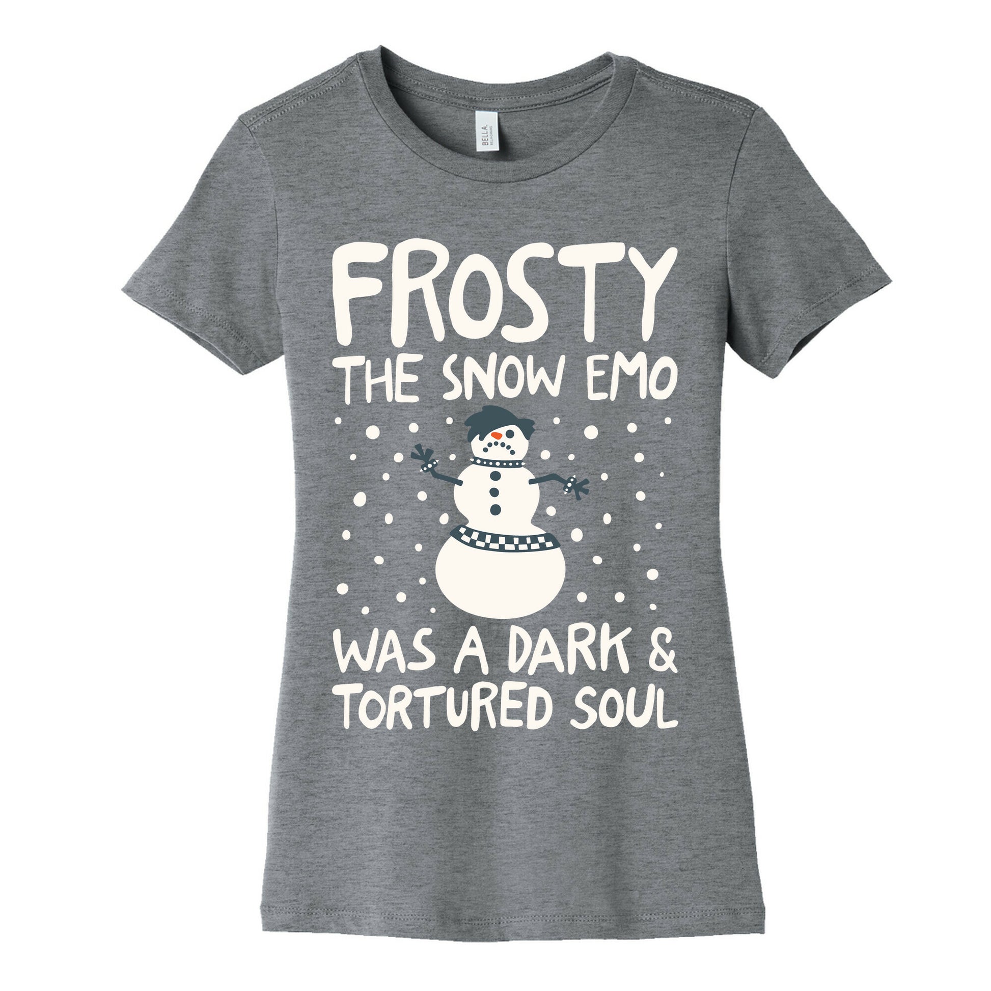 Frosty The Snow Emo Parody White Print Women's Cotton Tee