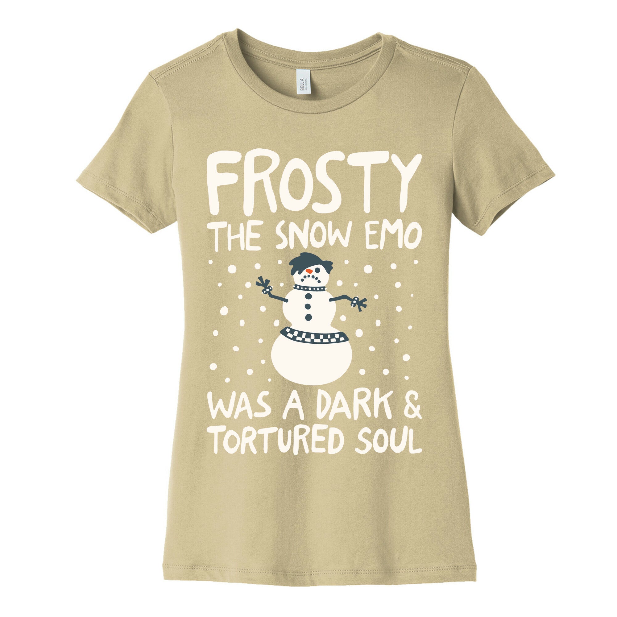 Frosty The Snow Emo Parody White Print Women's Cotton Tee