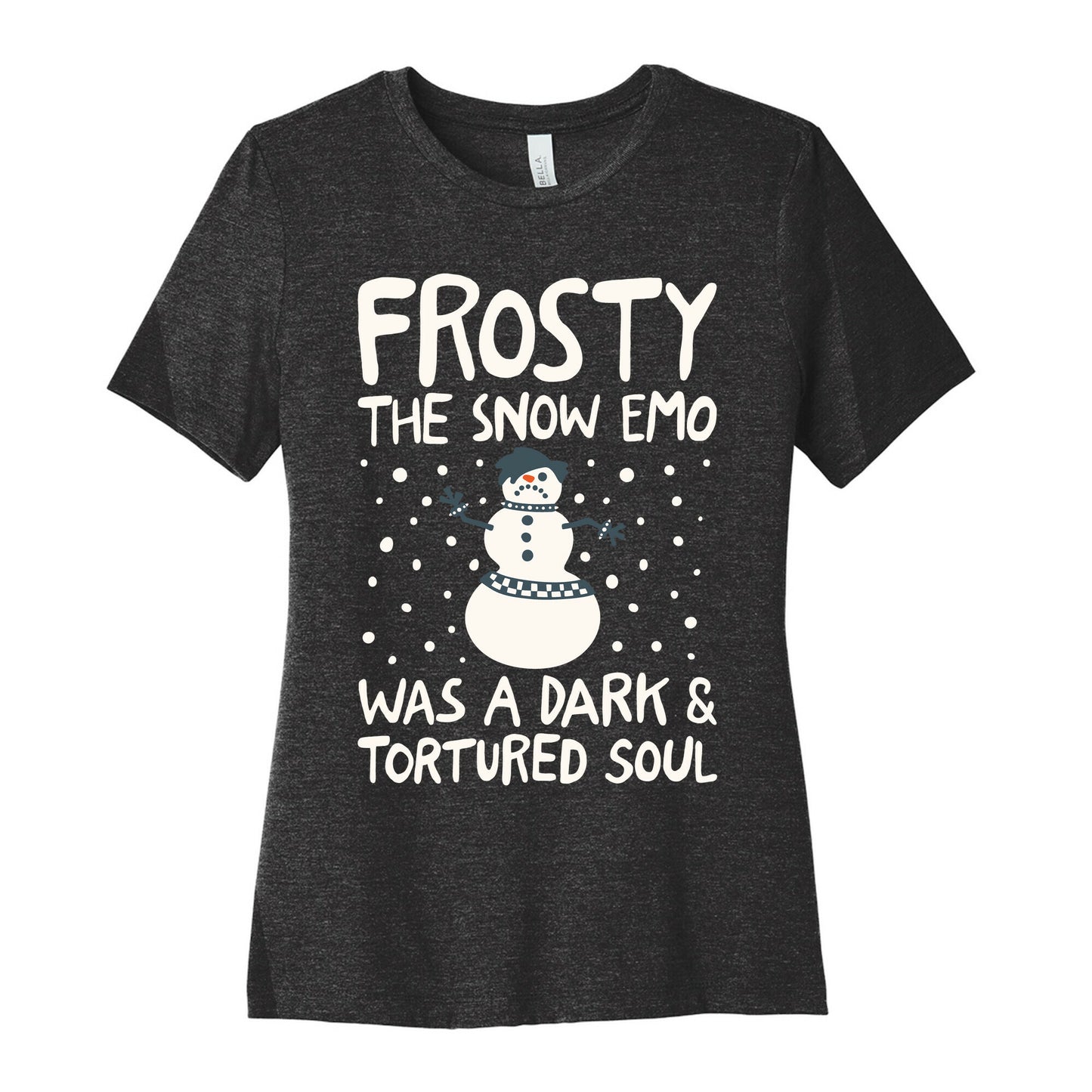 Frosty The Snow Emo Parody White Print Women's Cotton Tee