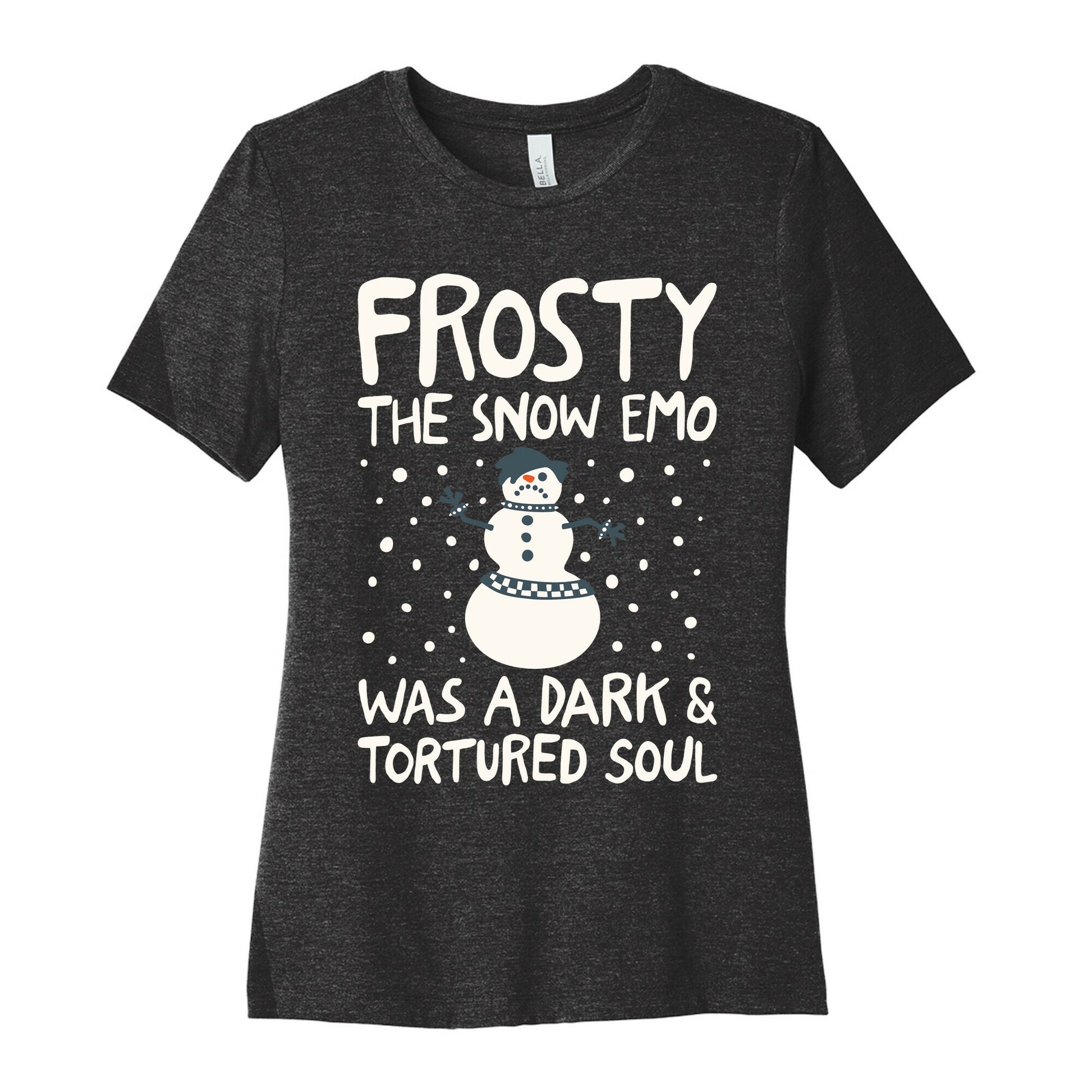 Frosty The Snow Emo Parody White Print Women's Cotton Tee