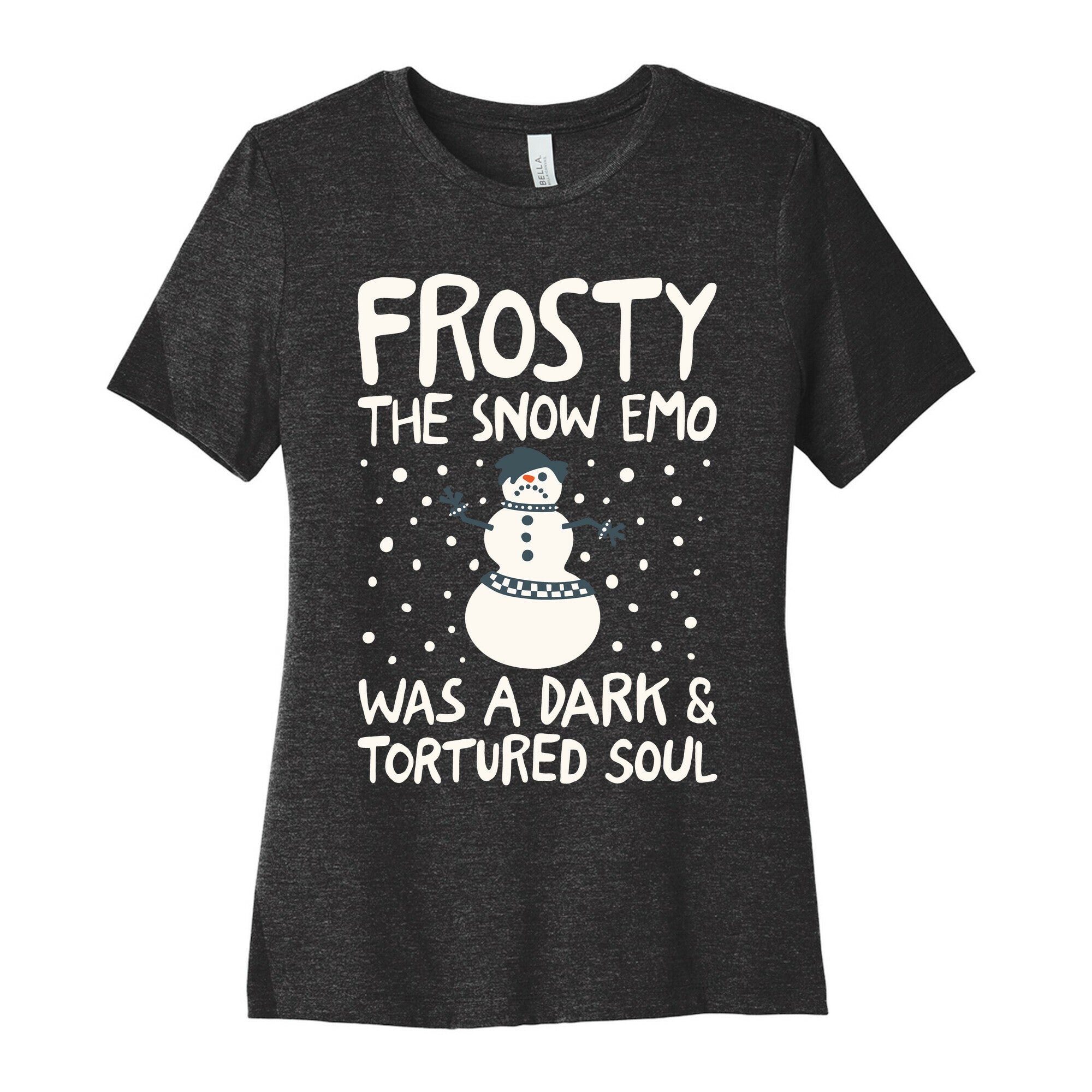 Frosty The Snow Emo Parody White Print Women's Cotton Tee