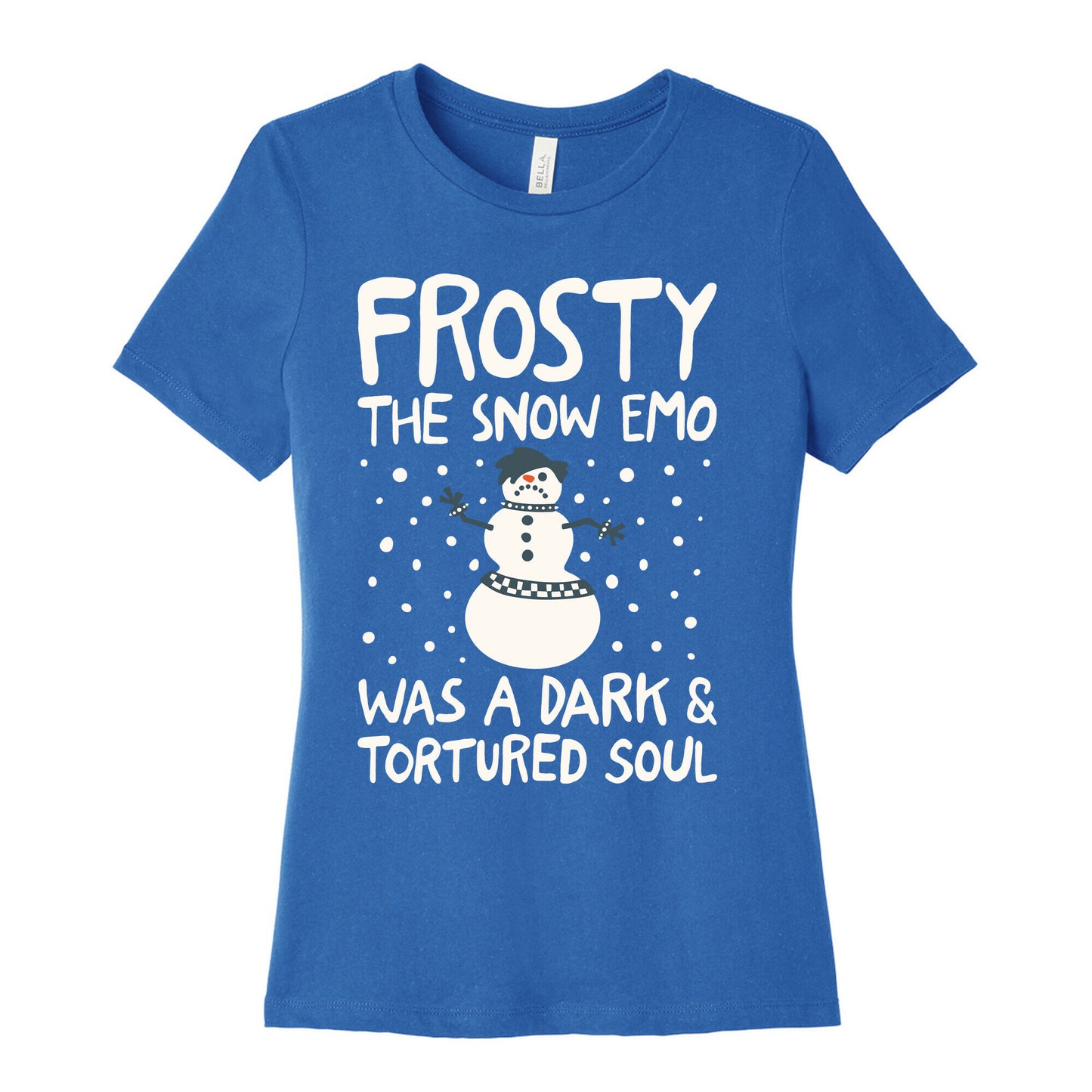 Frosty The Snow Emo Parody White Print Women's Cotton Tee