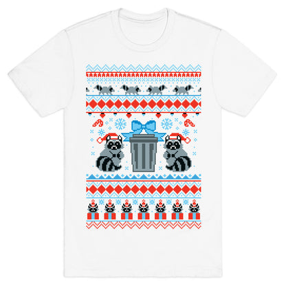 Raccoon Ugly Christmas Sweater T-Shirt