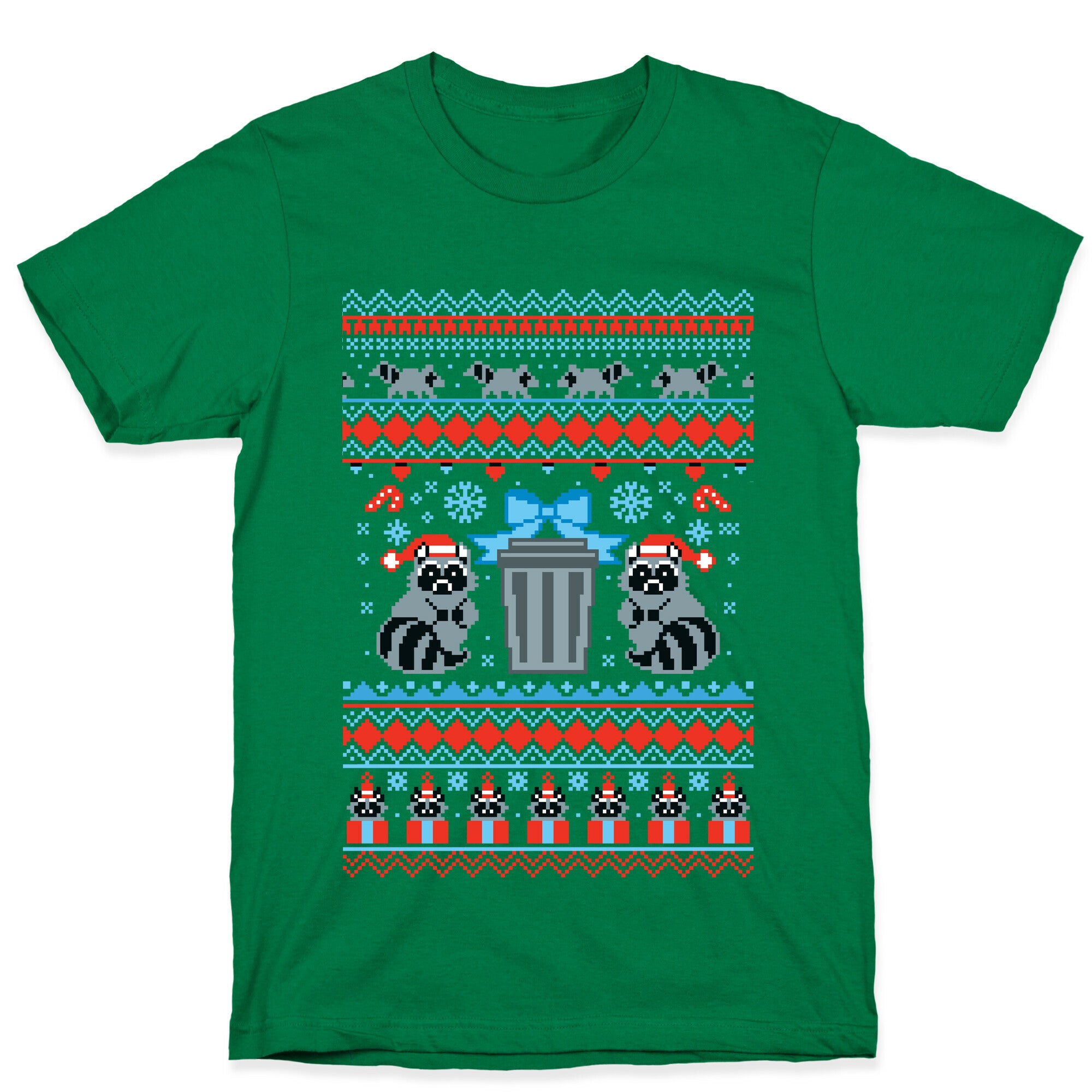 Raccoon Ugly Christmas Sweater T-Shirt