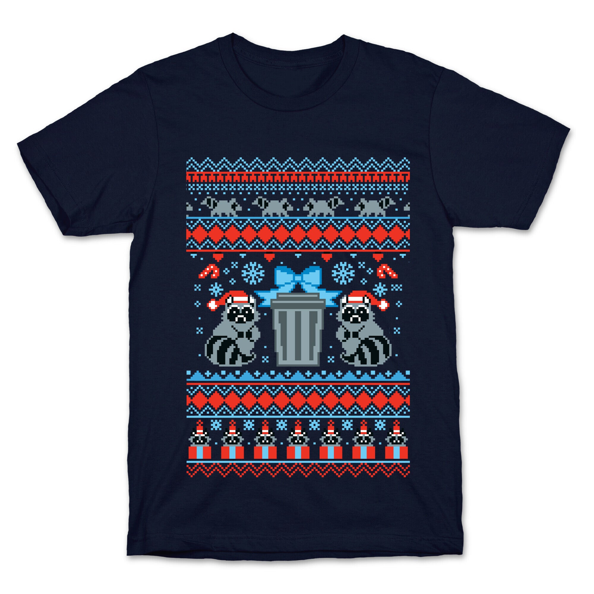 Raccoon Ugly Christmas Sweater T-Shirt