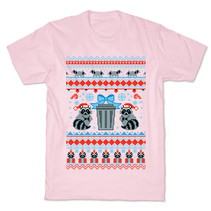 Raccoon Ugly Christmas Sweater T-Shirt