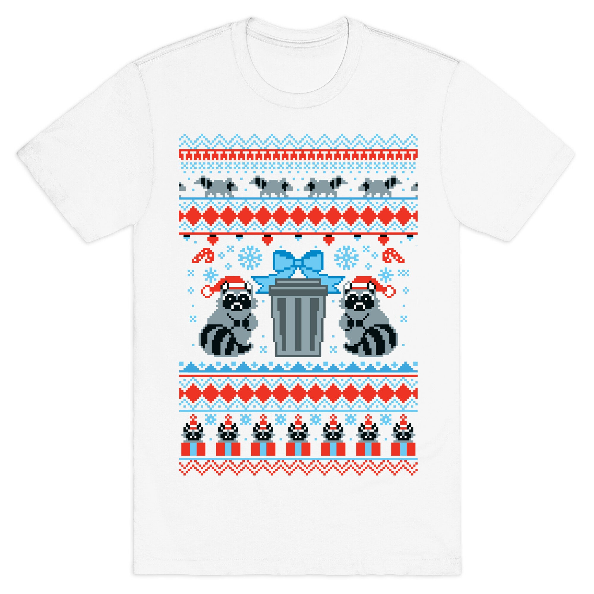 Raccoon Ugly Christmas Sweater T-Shirt