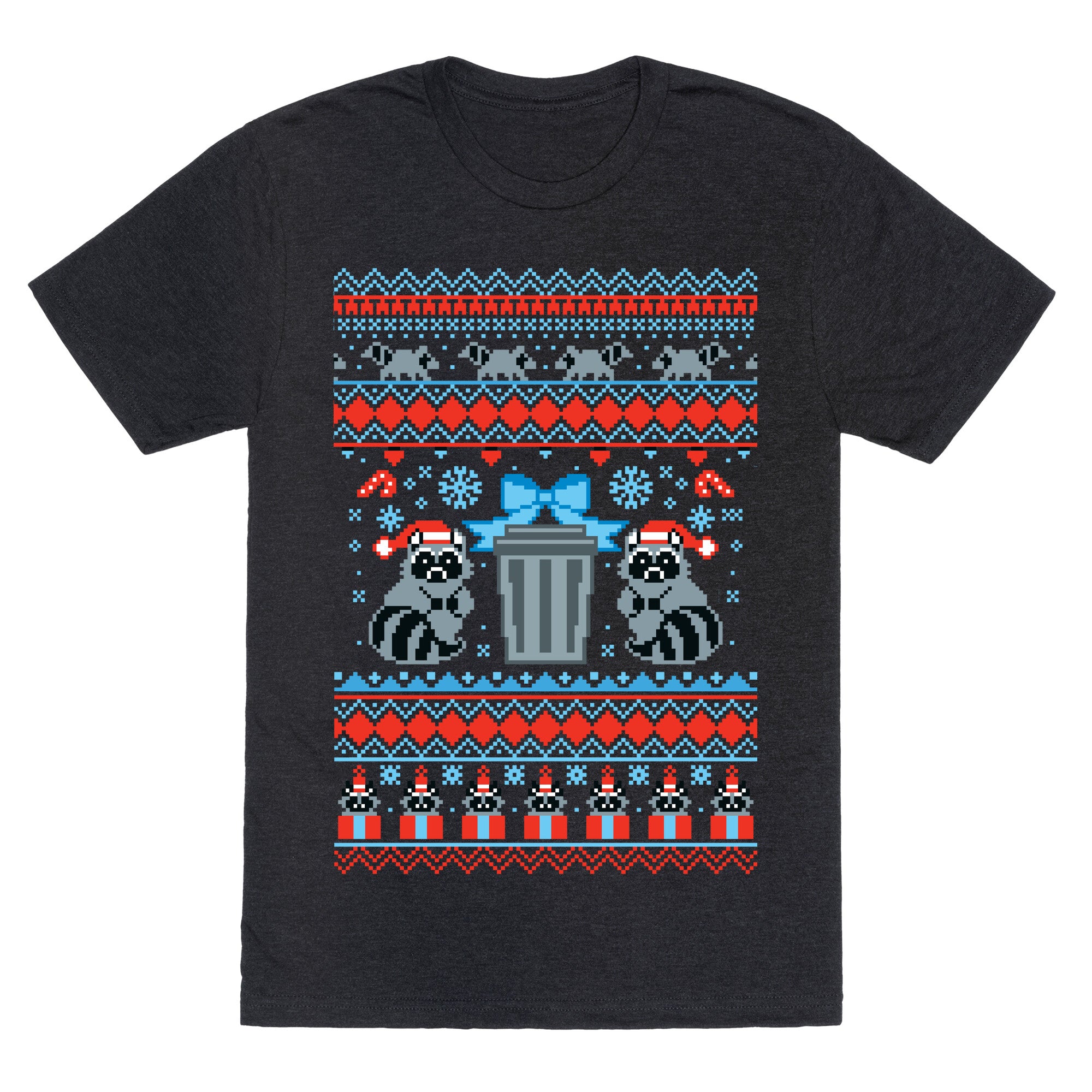 Raccoon Ugly Christmas Sweater Unisex Triblend Tee