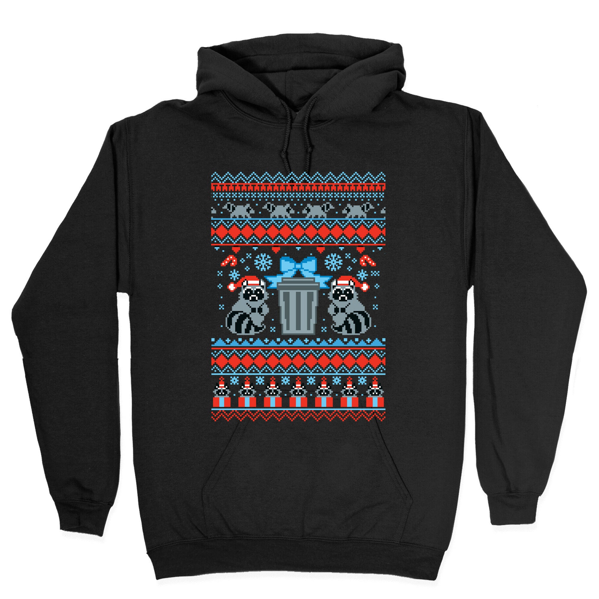 Raccoon Ugly Christmas Sweater Hoodie