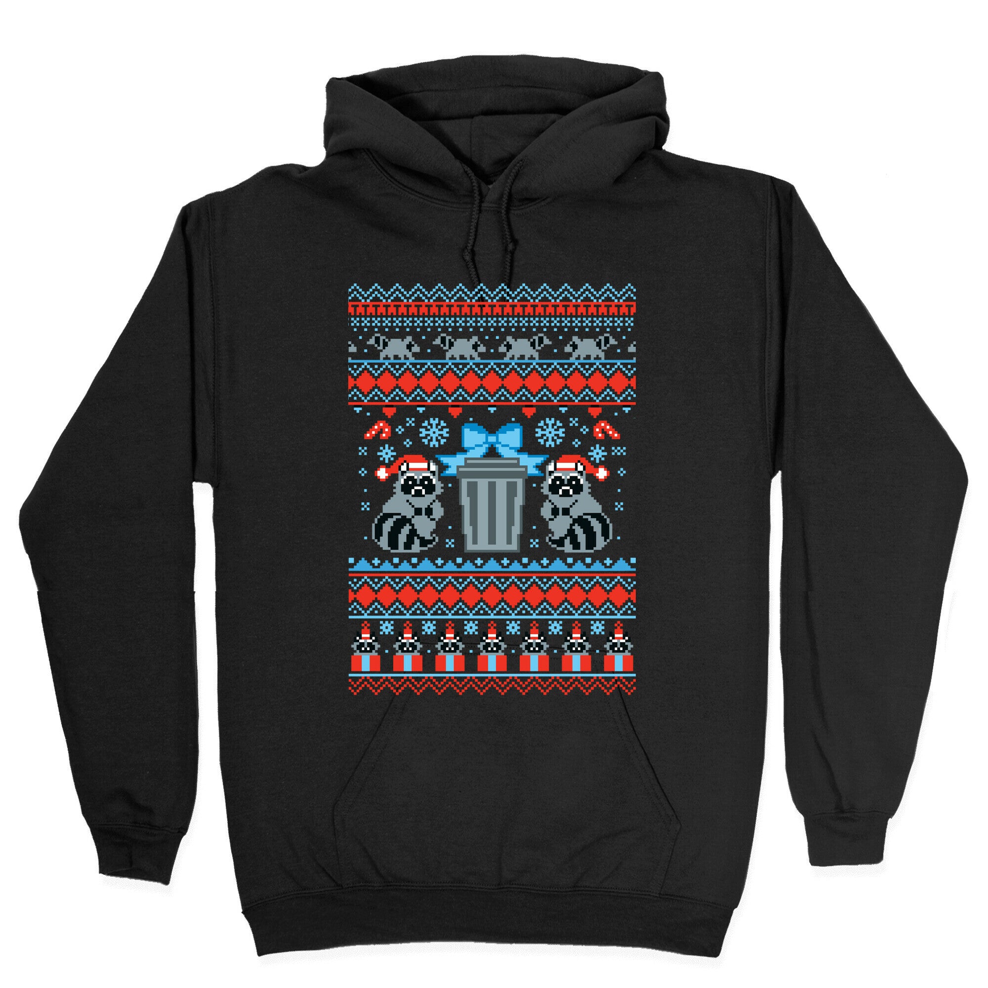 Raccoon Ugly Christmas Sweater Hoodie