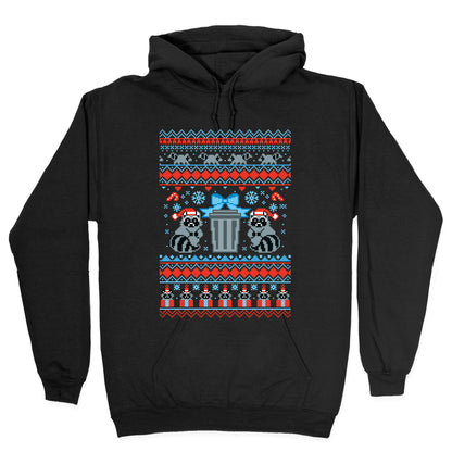 Raccoon Ugly Christmas Sweater Hoodie