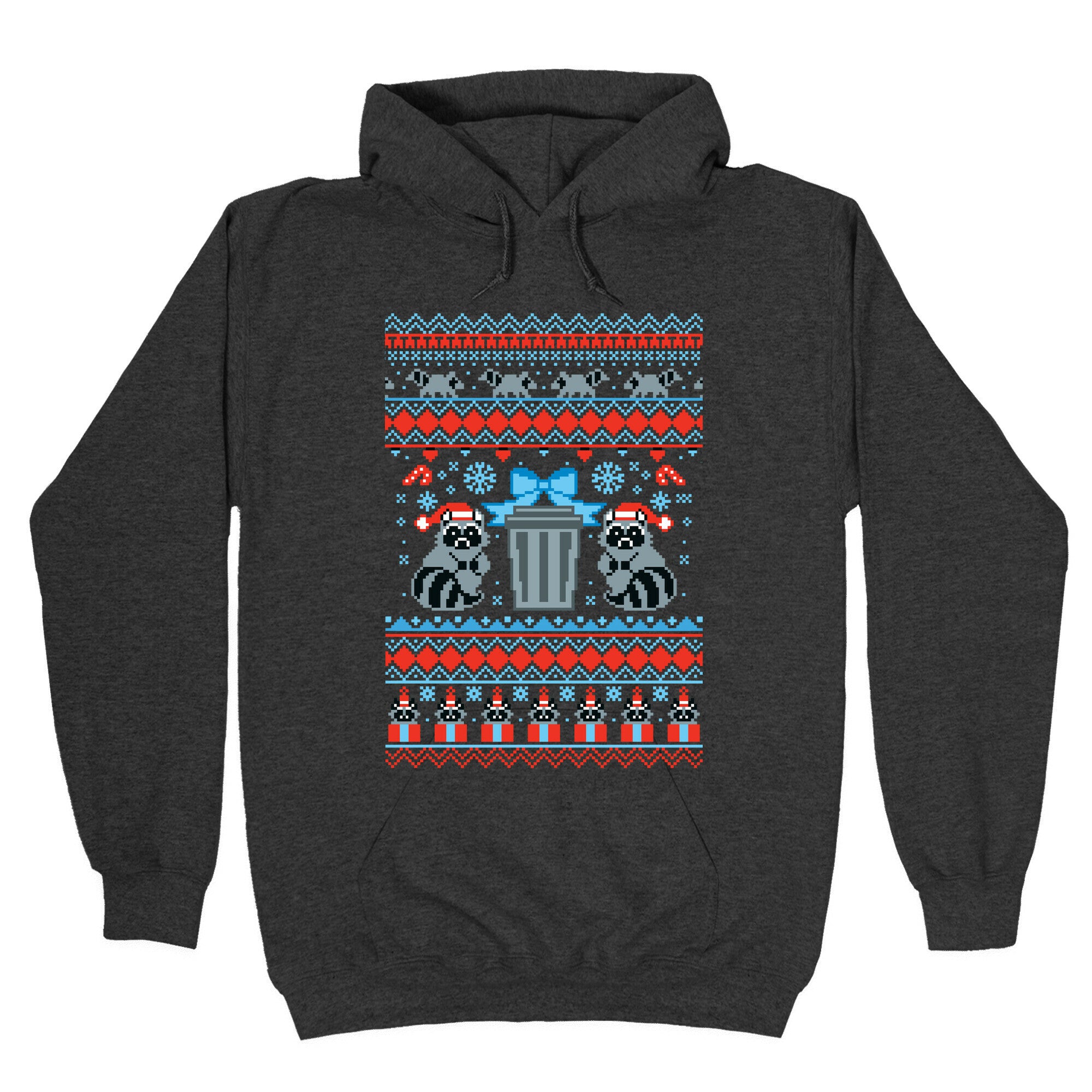 Raccoon Ugly Christmas Sweater Hoodie
