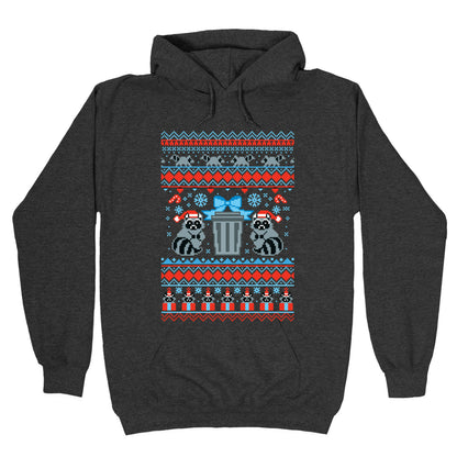 Raccoon Ugly Christmas Sweater Hoodie