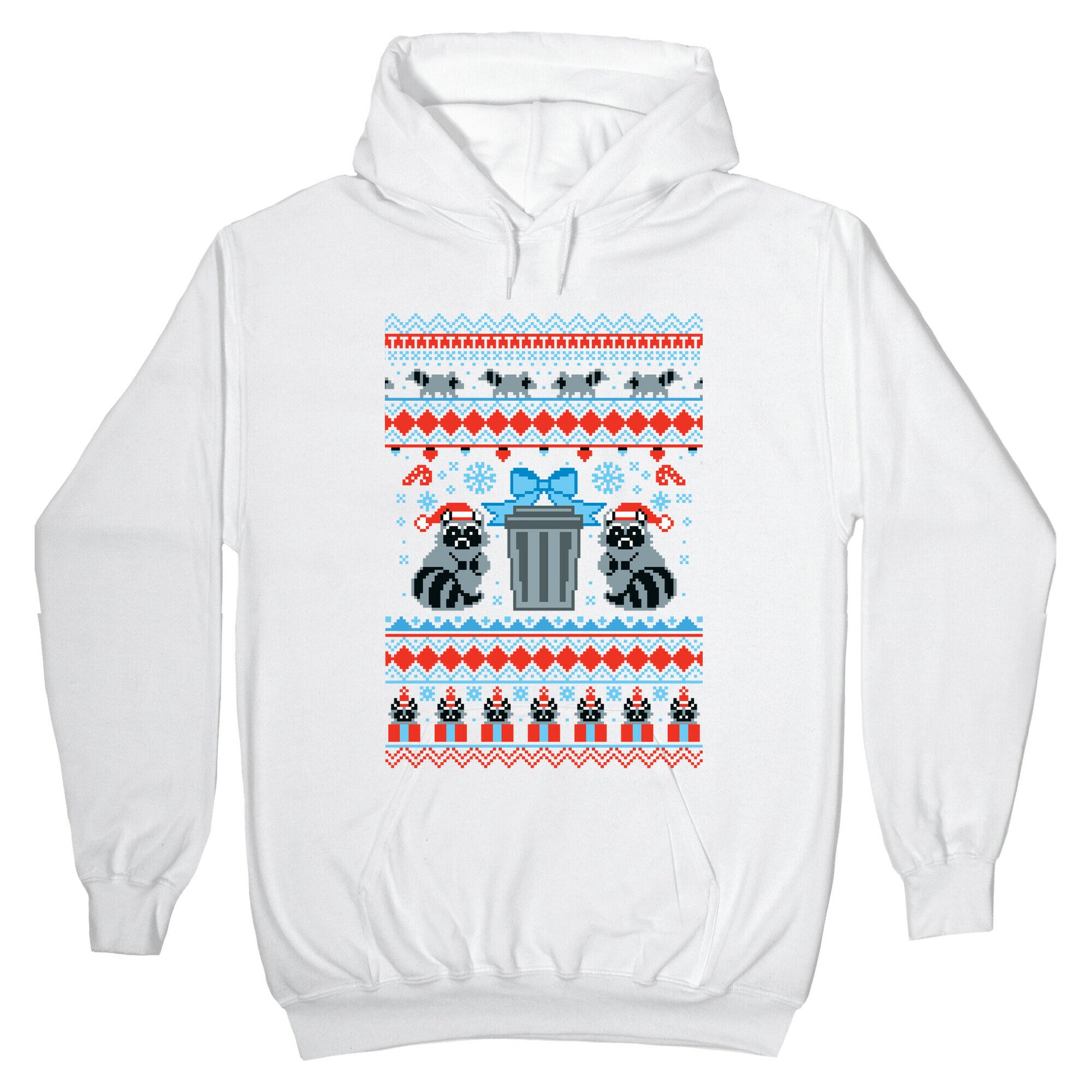 Raccoon Ugly Christmas Sweater Hoodie
