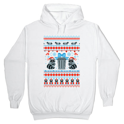 Raccoon Ugly Christmas Sweater Hoodie