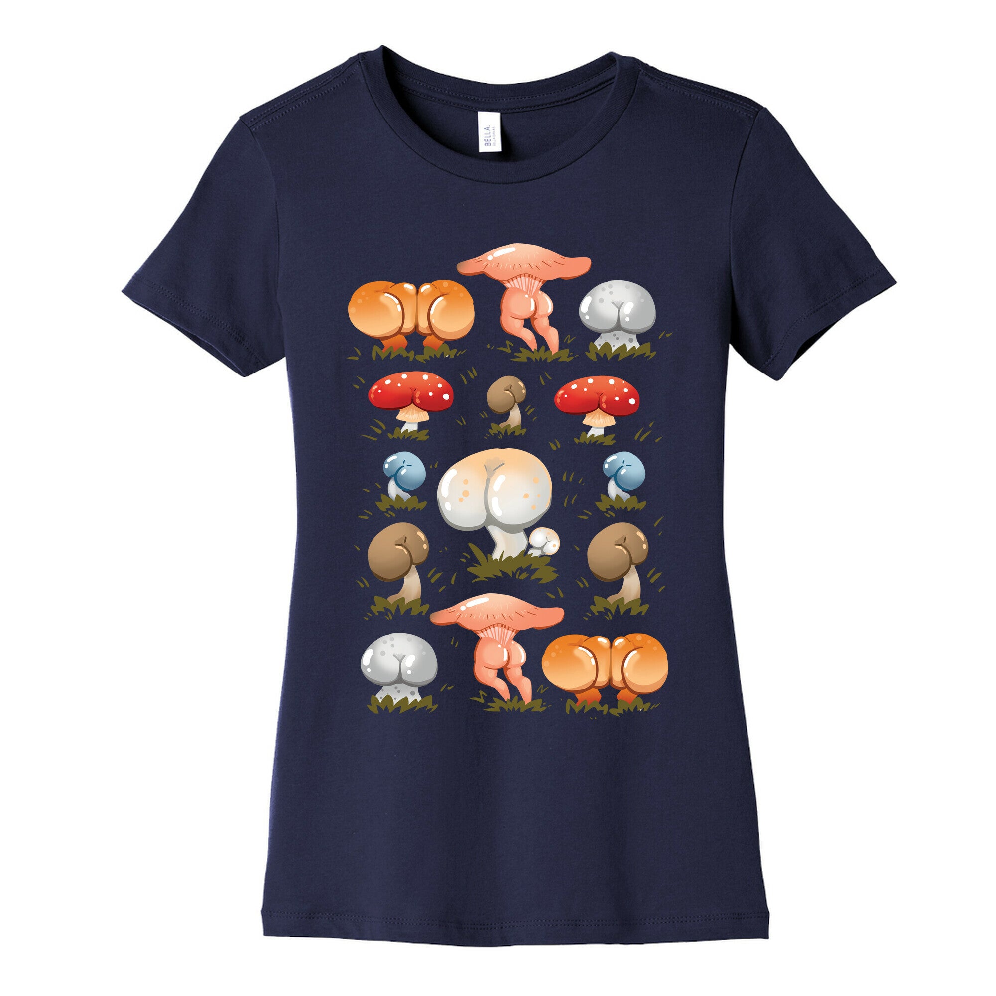 Butt Mushroom Pattern Women's Cotton Tee
