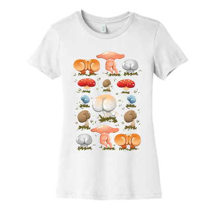 Butt Mushroom Pattern Women's Cotton Tee