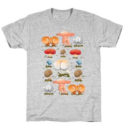 Butt Mushroom Pattern T-Shirt
