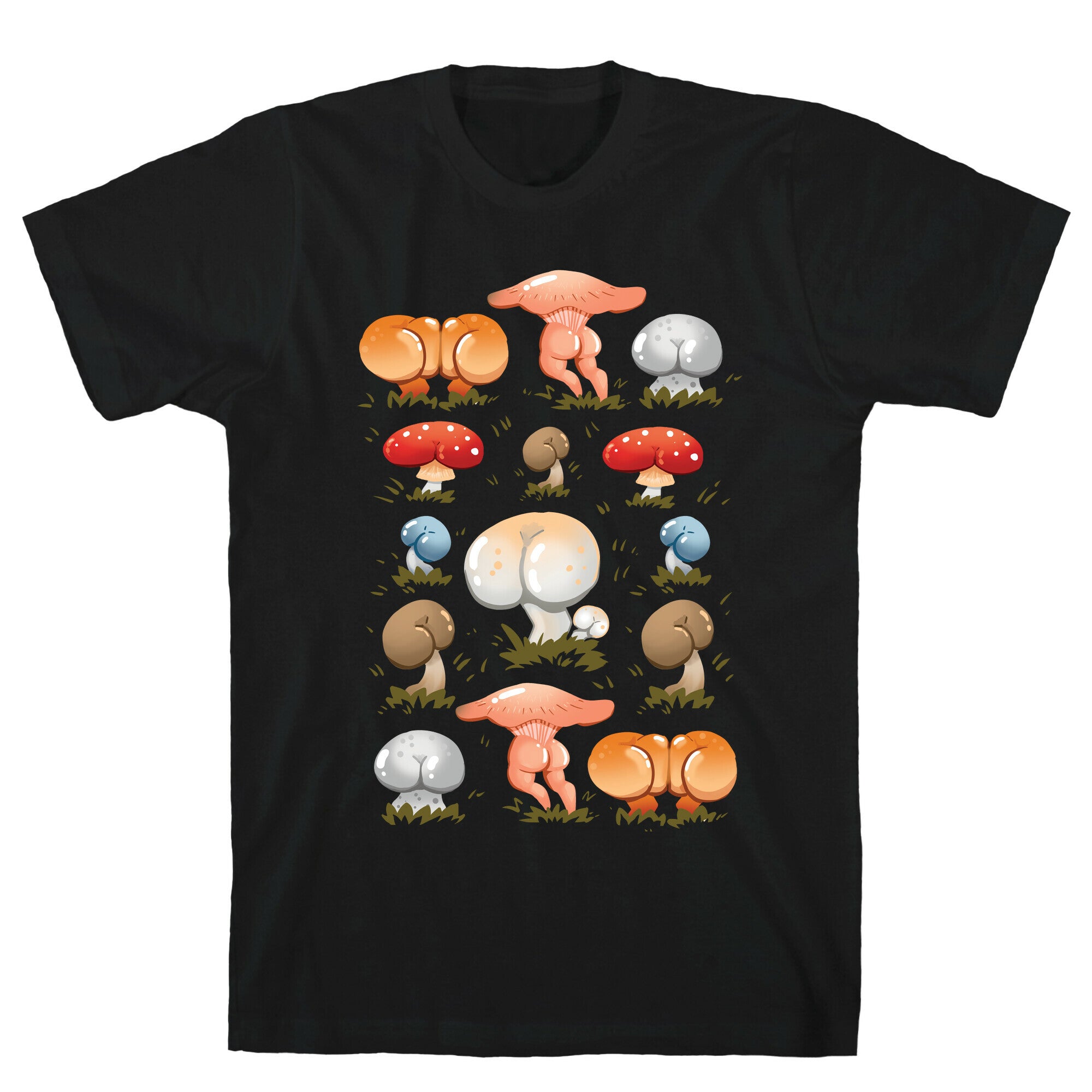Butt Mushroom Pattern T-Shirt