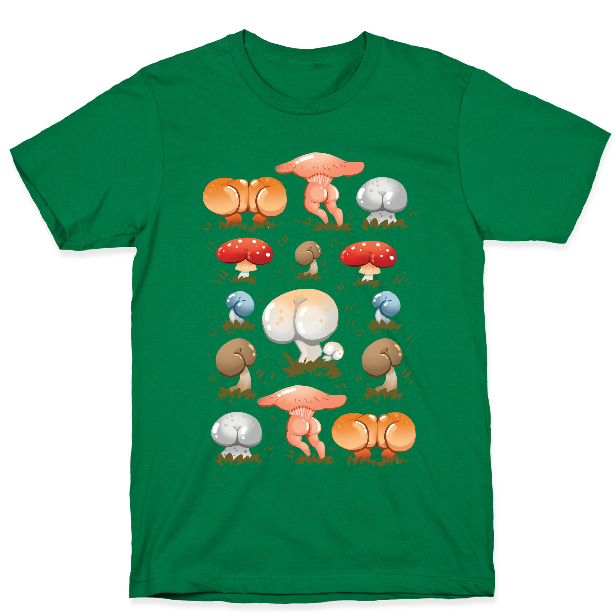 Butt Mushroom Pattern T-Shirt