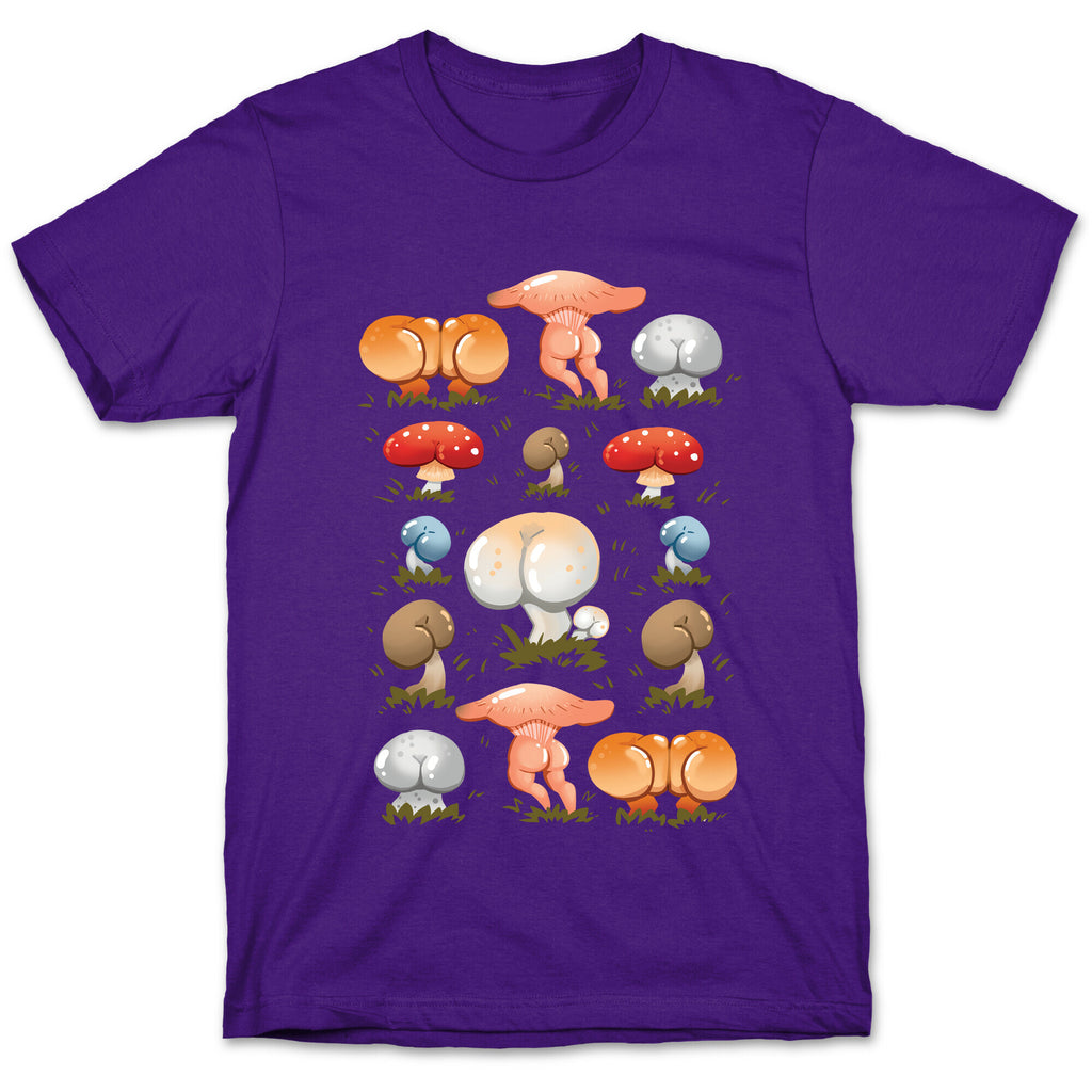 Butt Mushroom Pattern T-Shirt