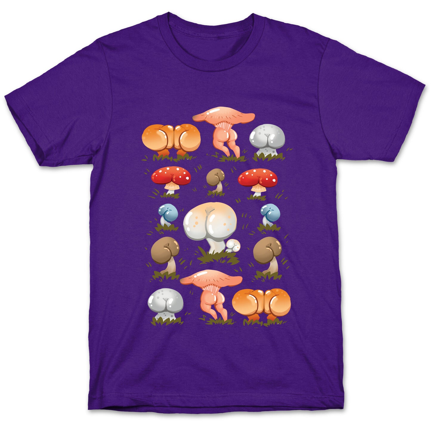 Butt Mushroom Pattern T-Shirt