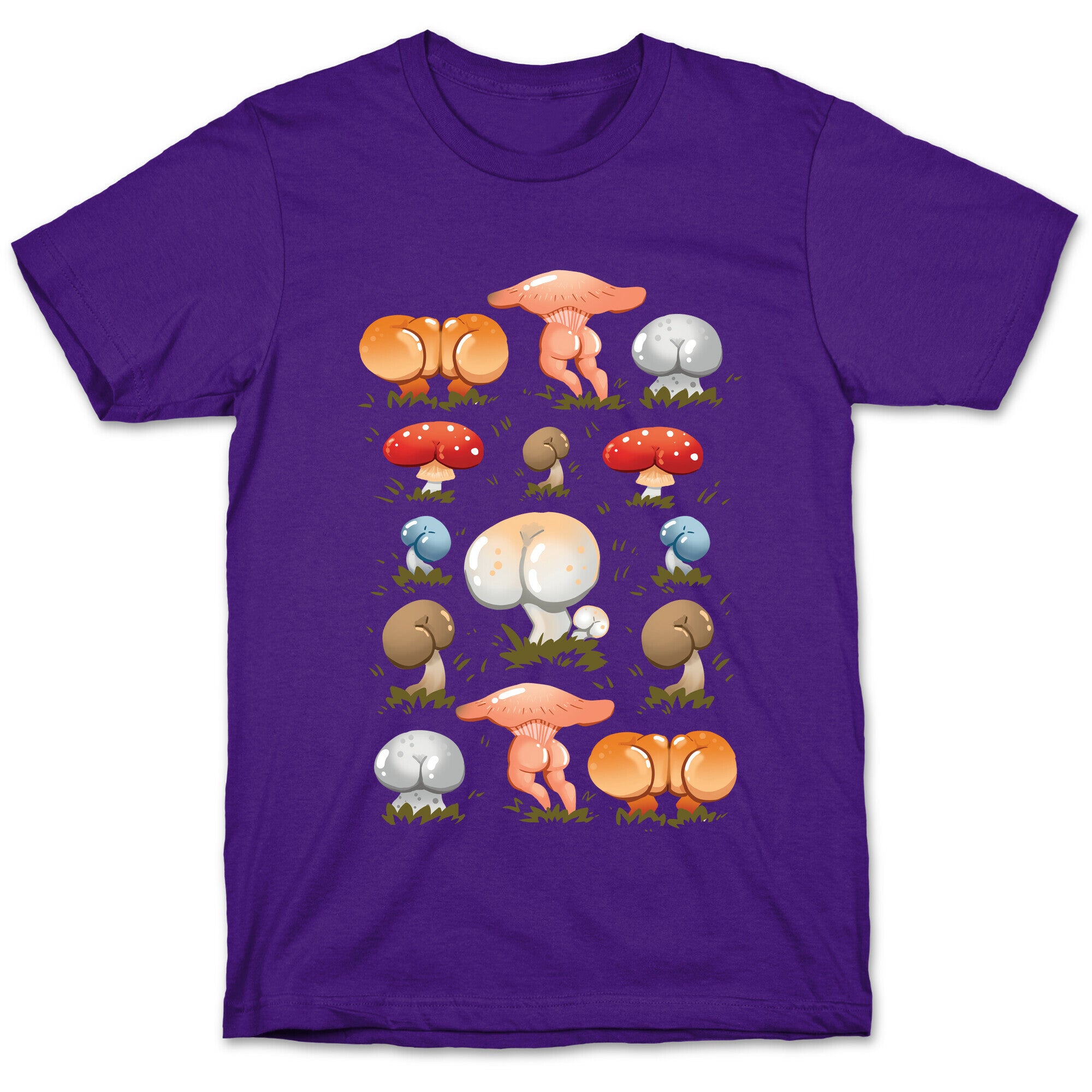 Butt Mushroom Pattern T-Shirt