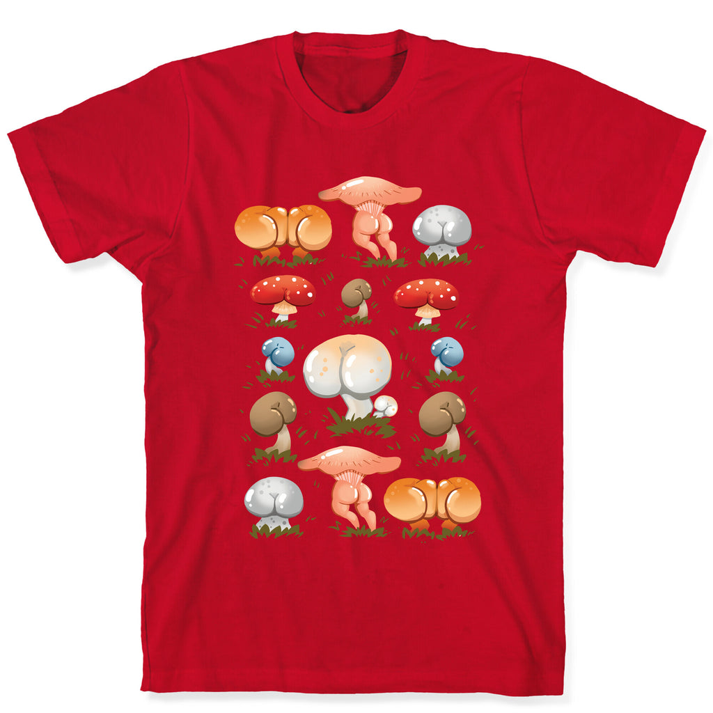 Butt Mushroom Pattern T-Shirt