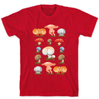 Butt Mushroom Pattern T-Shirt