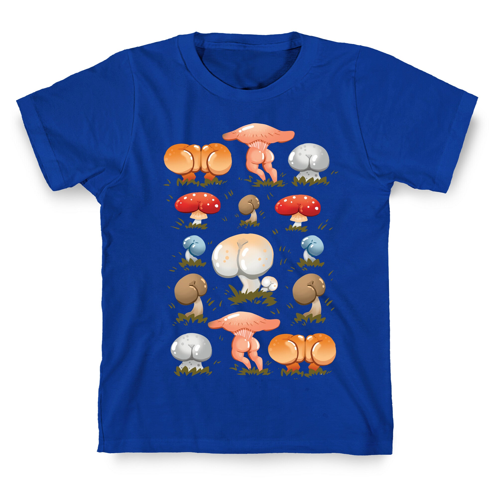 Butt Mushroom Pattern T-Shirt