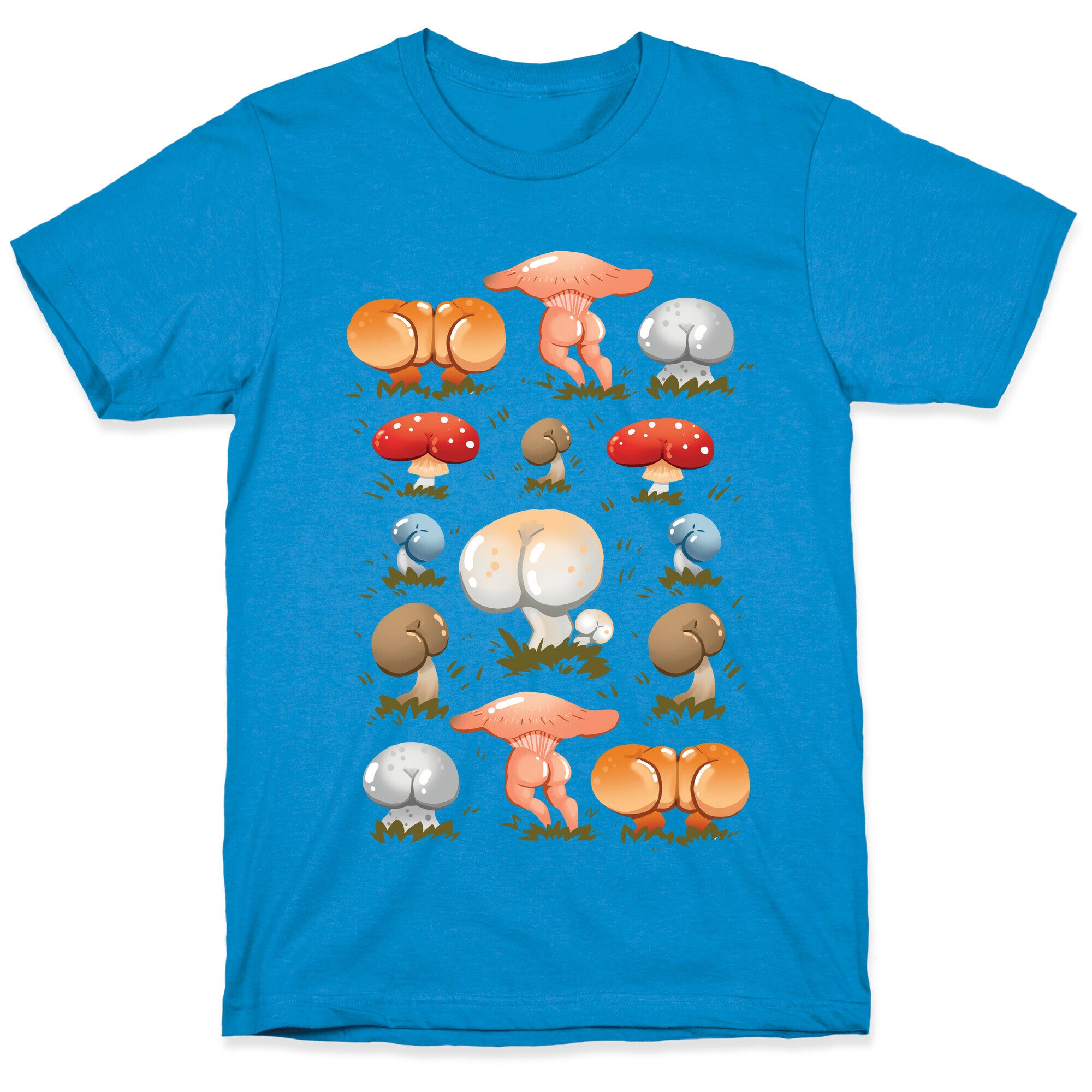 Butt Mushroom Pattern T-Shirt