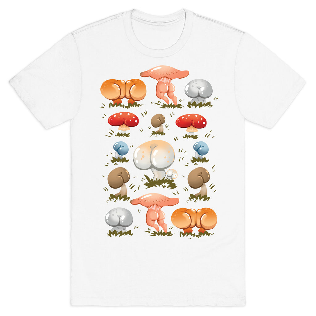 Butt Mushroom Pattern T-Shirt